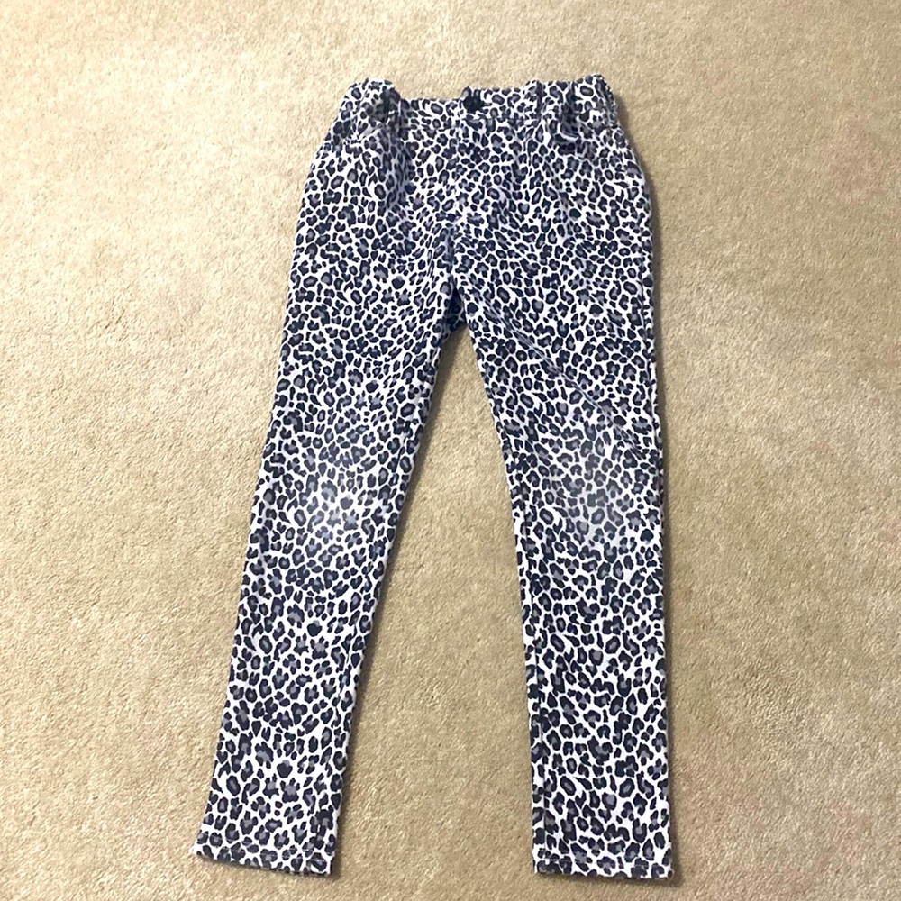 Speciality girl leopard print jegging jeans girls 7/8